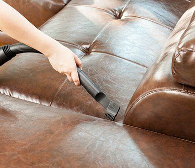 Leather Couch Getting Cleaned — Protect & Sanitise Whitsundays in Proserpine, QLD